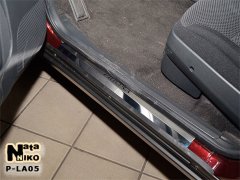 Накладки на пороги Lada Priora 2007- (Premium)