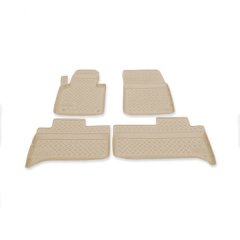 Автомобильные коврики в салон Hyundai Palisade 2025- 3-й ряд бежевые (AVTO-Gumm)