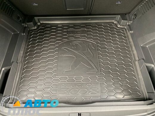 Автомобильный коврик в багажник Peugeot 3008 2017- нижняя полка (Avto-Gumm)