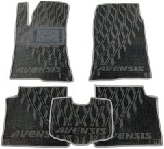 Композитные коврики в салон Toyota Avensis 2003-2009 (V) серые AVTO-Tex