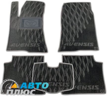 Композитные коврики в салон Toyota Avensis 2003-2009 (V) серые AVTO-Tex