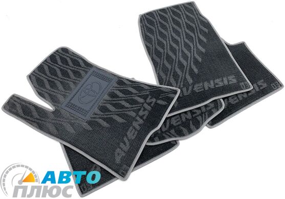 Композитные коврики в салон Toyota Avensis 2003-2009 (V) серые AVTO-Tex