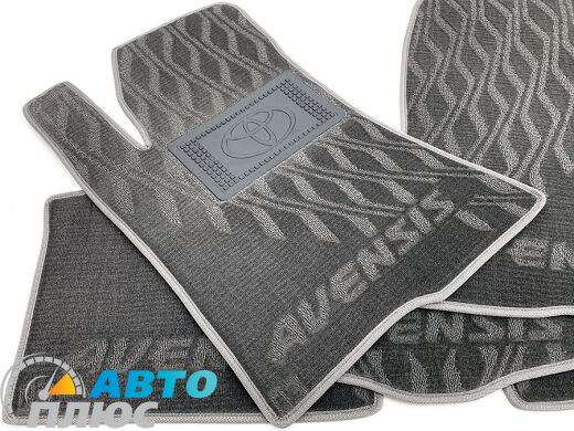 Композитные коврики в салон Toyota Avensis 2003-2009 (V) серые AVTO-Tex