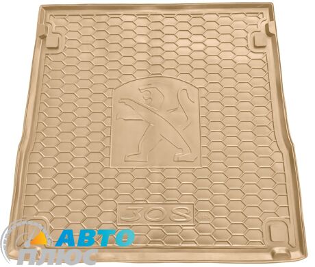 Автомобильный коврик в багажник Peugeot 308 2015- Universal бежевый (AVTO-Gumm)