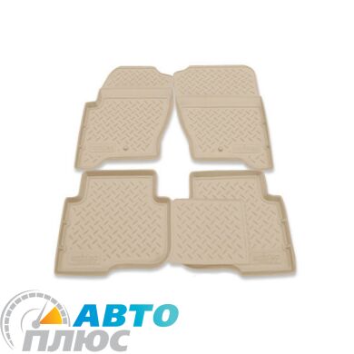 Автомобильные коврики в салон Hyundai Palisade 2025- 8 мест бежевые (AVTO-Gumm)