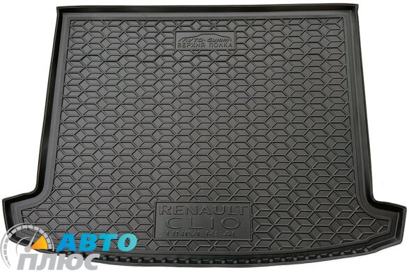 Автомобильный коврик в багажник Renault Clio 4 2012- Universal верхняя полка (AVTO-Gumm)