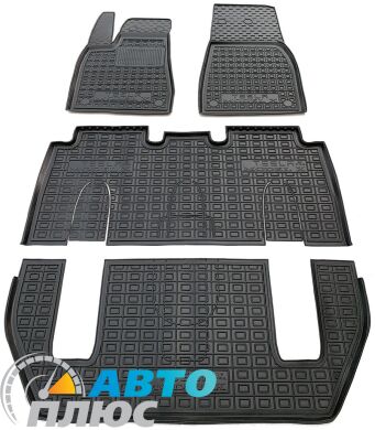 Автомобильные коврики в салон Tesla Model X 2016- 7 мест (Avto-Gumm)