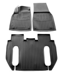 3D Килимки в салон автомобіля Tesla Model X 2022- Plaid 6 місць (Stingray)