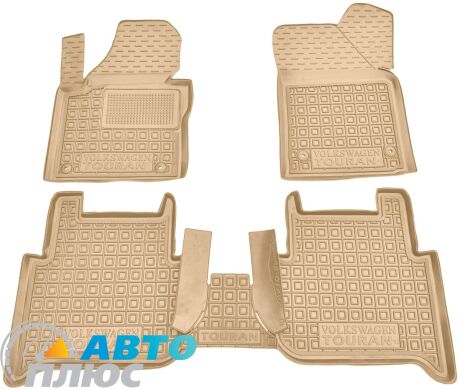 Автомобільні килимки в салон Volkswagen Touran 2003-2016 бежеві (AVTO-Gumm)