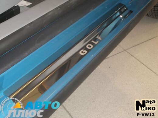 Накладки на пороги Volkswagen Golf 5 2003- (5 дверей) (Premium)