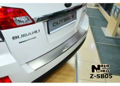 Накладка на задний бампер с загибом Subaru Outback 2010-