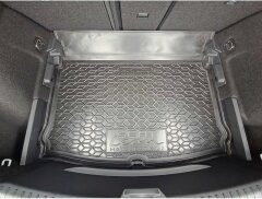 Автомобильный коврик в багажник Seat Leon 2021- Hatchback двухуровневый нижняя полка (AVTO-Gumm)