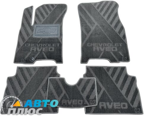 Композитні килимки в салон Chevrolet Aveo 2003-2012 (X) сірі AVTO-Tex